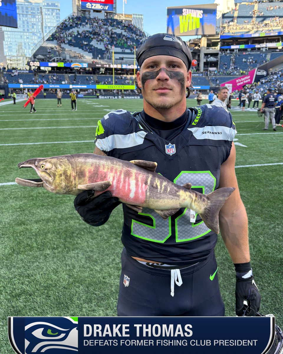 Seahawks's tweet photo. Catch of the day. https://t.co/FbPLYul27O