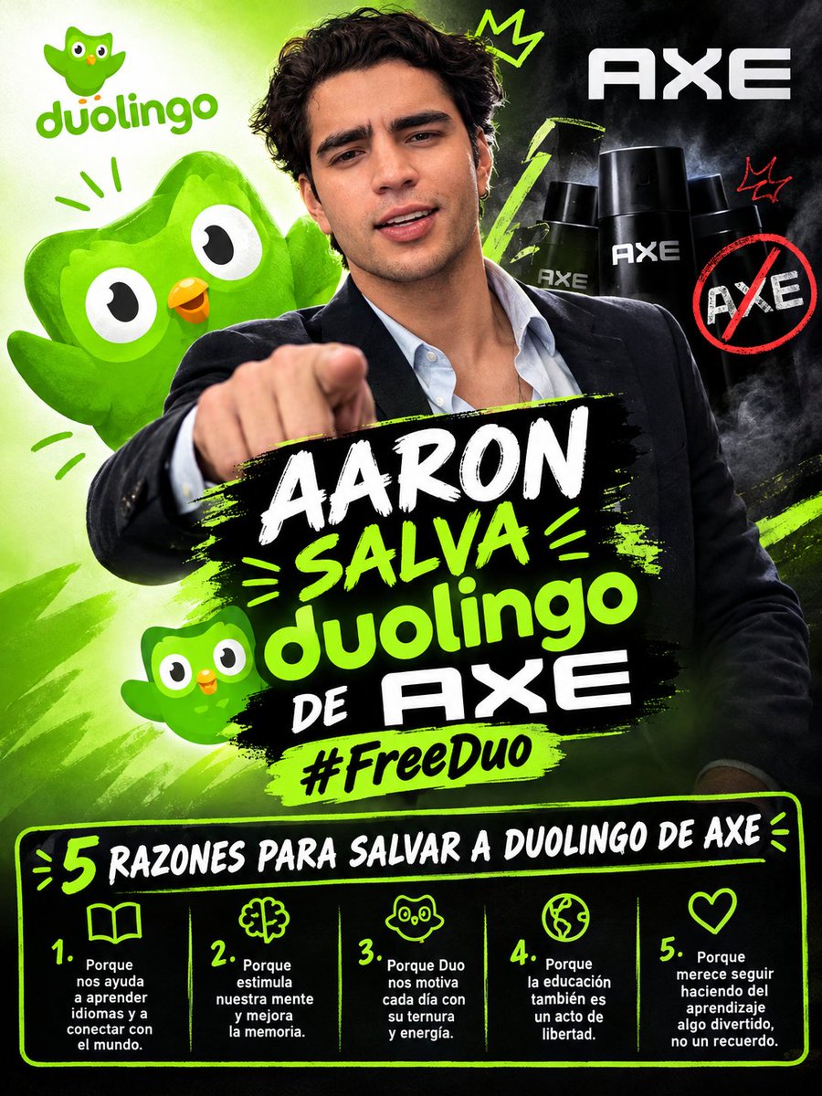 harcuryuniverse's tweet photo. No soltemos, sigan comentando las oraciones en la imagen 💗

No olviden añadir la frase y el hashtag:

AARON SALVA DUOLINGO DE AXE

#FreeDuo https://t.co/6wvNBnKBY6