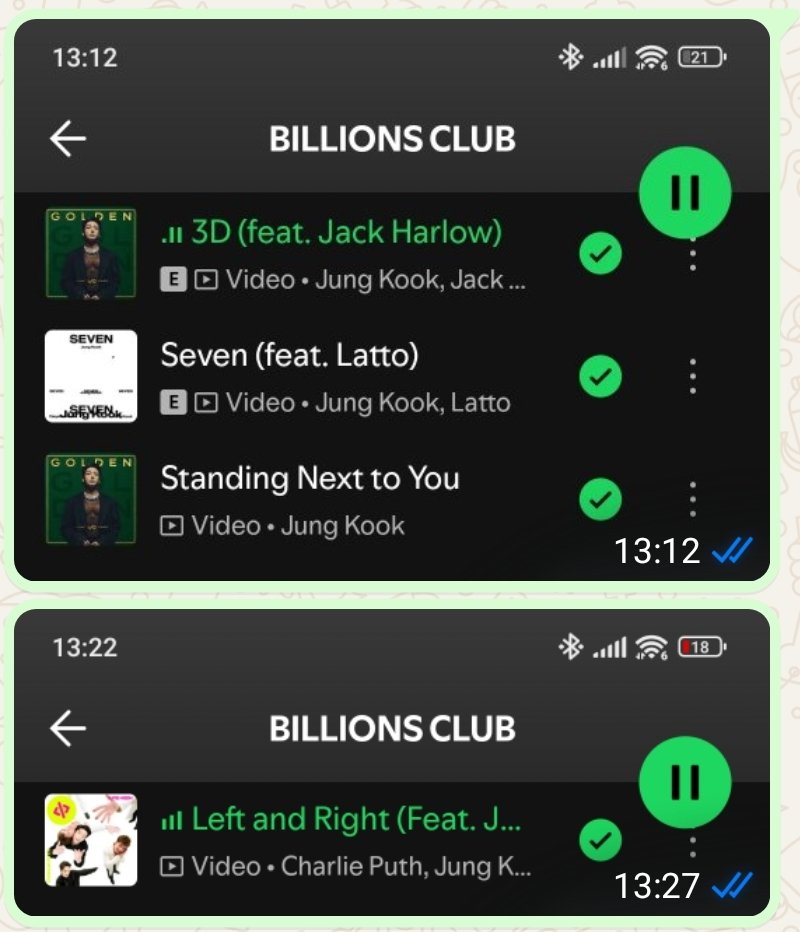 LidiaTan75's tweet photo. ๐ Hi, I'm Listening ๐ง #3D, #SEVEN, #StandingNextToYou and #LeftAndRight, by #JUNGKOOK from "BILLIONS CLUB" on Spotify! ๐๐
๐ https://t.co/QzYEAfGheX
PLEASE KEEP SUPPORTING JUNGKOOK'S MUSIC ๐ถ ๐ซถ
#JUNGKOOK #์ ๊ตญ ๐ฅ https://t.co/UEKmG5oT59