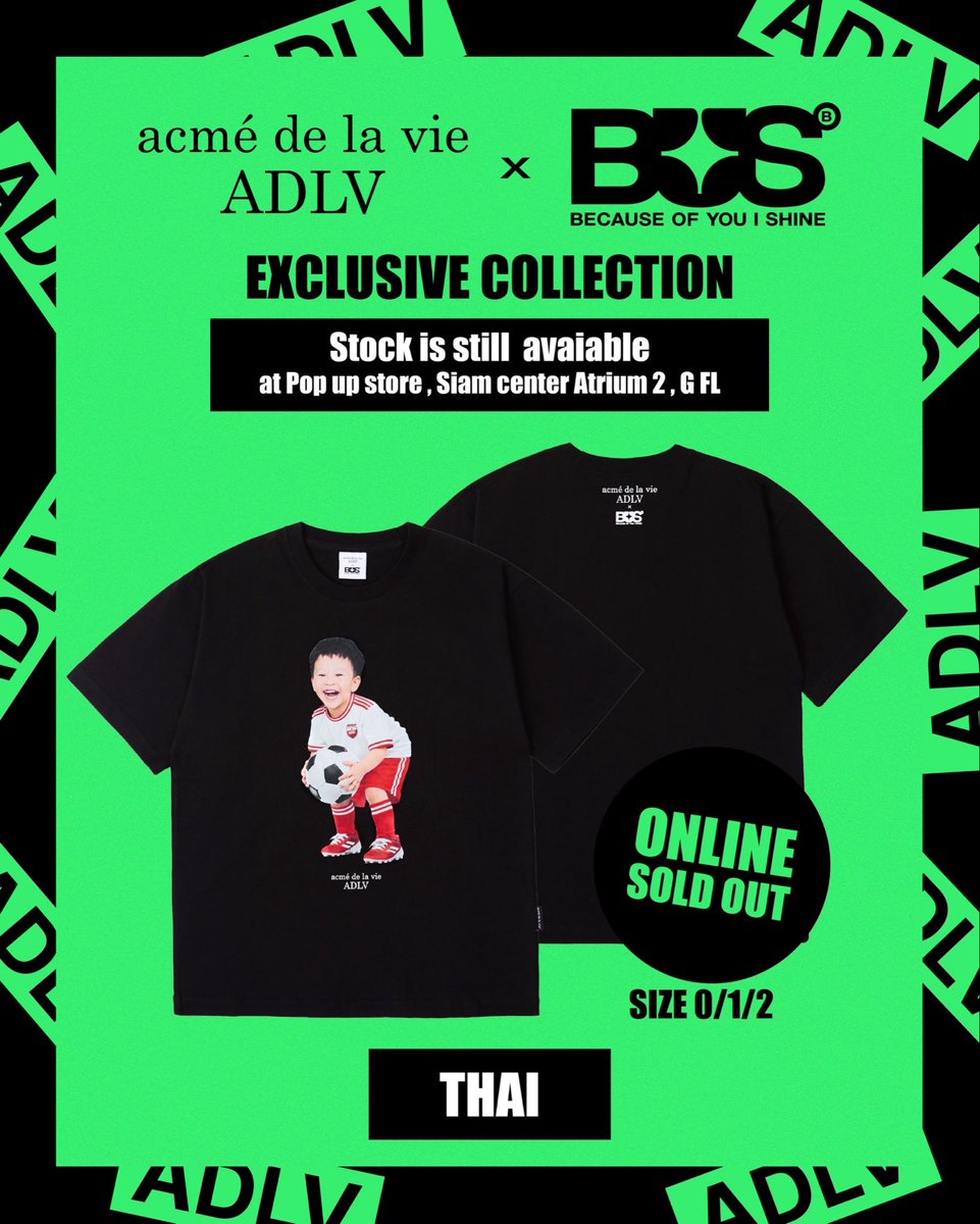 Adlv_Thailand's tweet photo. [ONLINE SOLD OUT] 🔥
ADLV x BUS l THAI Exclusive Collection

Thank you so much for all your love and support. 🖤

Stock is still available at the ADLV × BUS POP-UP STORE. ✨

📍 Siam Center, Atrium 2, G Floor

#adlvthailand #ADLV
#THAIchayanon #ADLVxBUS #BUSbecauseofyouishine https://t.co/sfmBtvRmMu