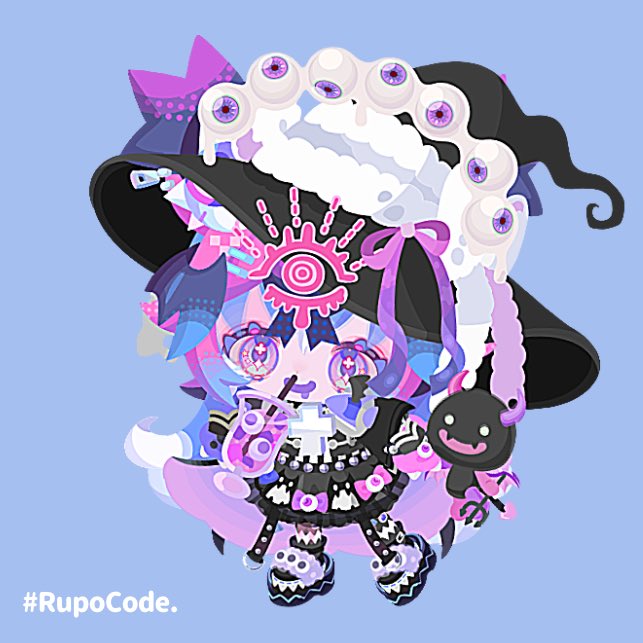 Rupopigg's tweet photo. 素敵なハロウィン企画に参加中なんだ〜🎃꒦꒷✨
カラフルポップなハロウィンだ〜いすき❣️

 #RupoCode https://t.co/Xvfjky6uYs