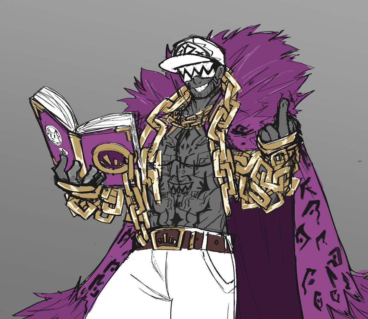 GunoSaguki's tweet photo. Randomly hit with divine inspiration to put @_Zyzx_  in Ricardo's Outfit from Limbus Company, cause i absolutely think he'd fit in the middle with his style
#ArttheMixup https://t.co/7E4cDib9XF