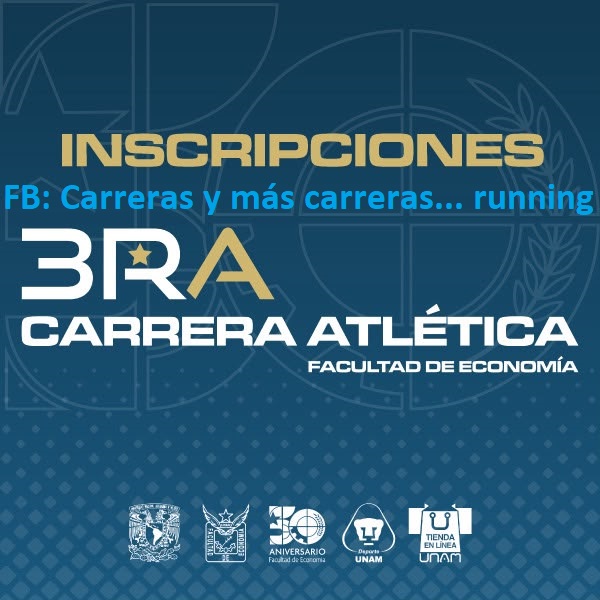 CpContador's tweet photo. 3ra. carrera atlética Facultad de Economía, Estadio de prácticas Roberto "Tapatío" Méndez... https://t.co/w1OAaid6t8