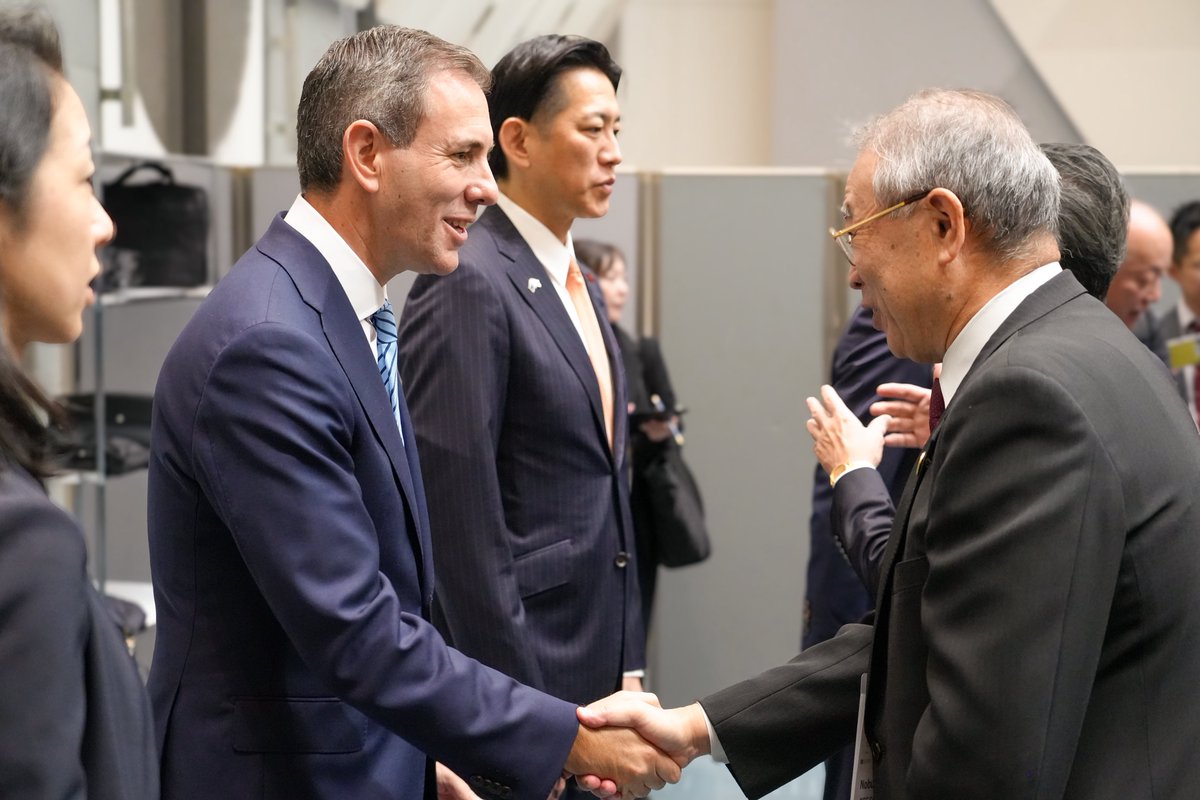 JEChalmers's tweet photo. Speaking in Tokyo today about the unique strengths that make Australia such an attractive investment destination.

Thanks to the Japanese and Australian business leaders I engaged with about boosting our economic security together.

Australia and Japan are close economic partners and trusting friends. 

Given all the economic uncertainty and volatility in the world, we are building even stronger ties to make the most of the big opportunities ahead of us.