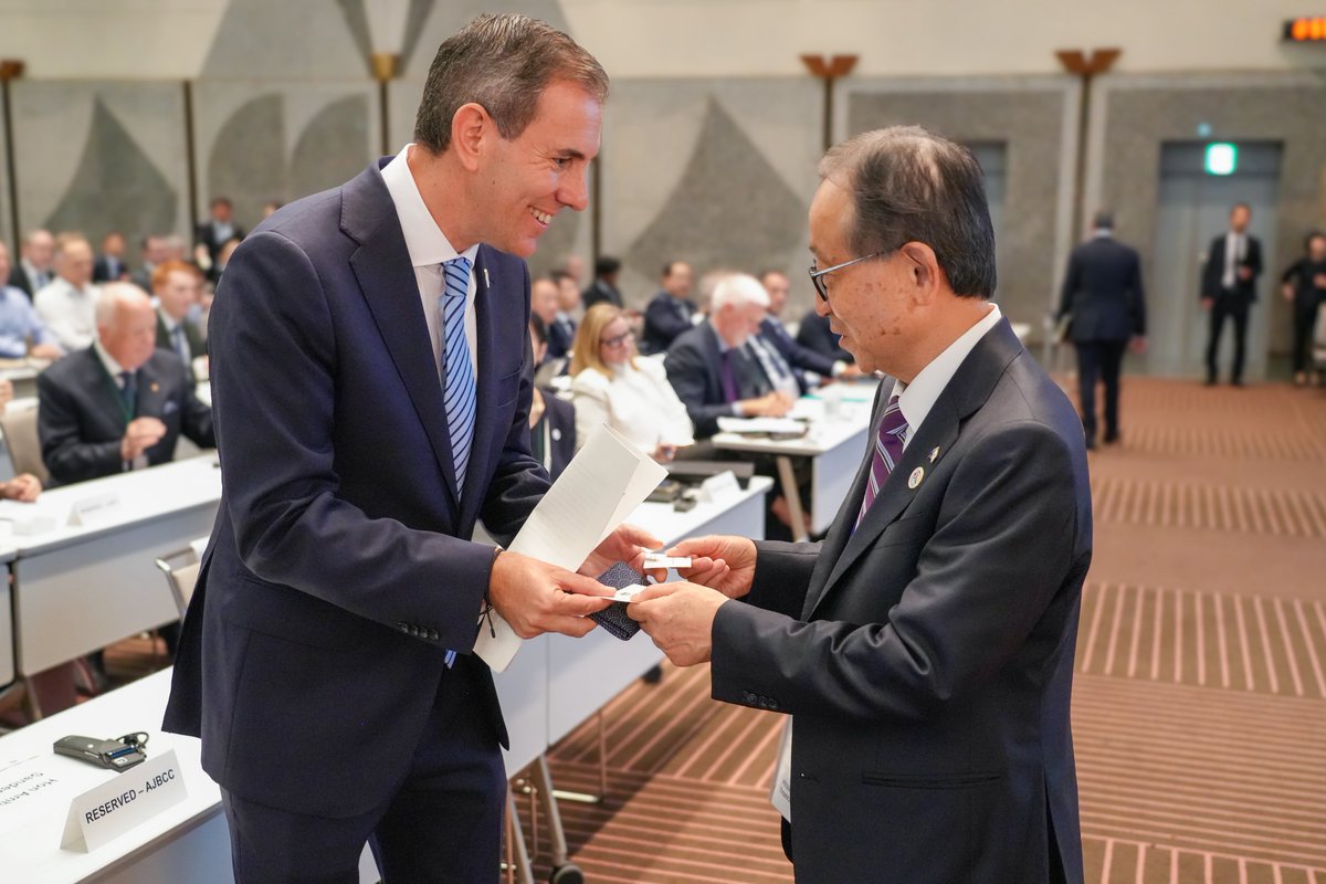 JEChalmers's tweet photo. Speaking in Tokyo today about the unique strengths that make Australia such an attractive investment destination.

Thanks to the Japanese and Australian business leaders I engaged with about boosting our economic security together.

Australia and Japan are close economic partners and trusting friends. 

Given all the economic uncertainty and volatility in the world, we are building even stronger ties to make the most of the big opportunities ahead of us.