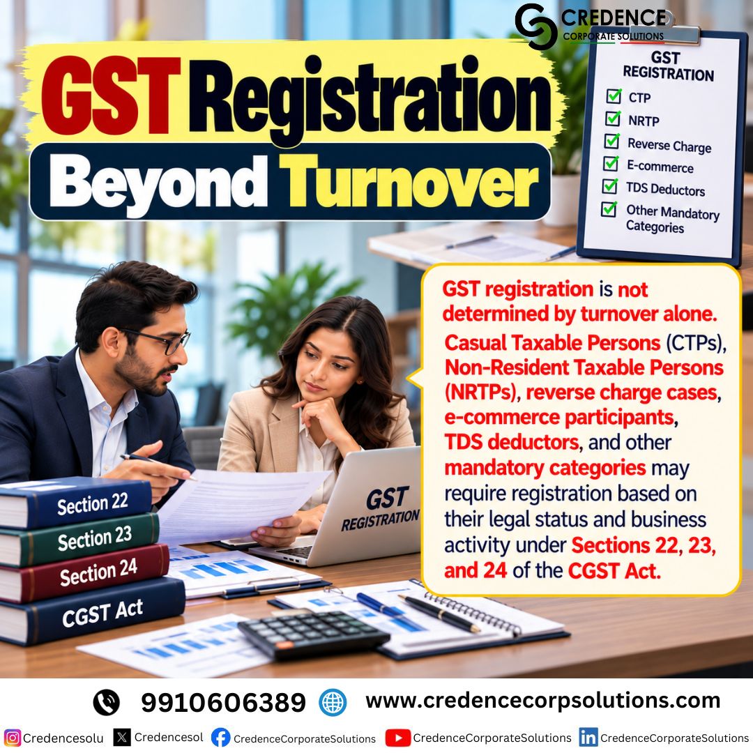 CredenceSol's tweet photo. GST Registration Beyond Turnover Matters | #GSTRegistration #CTP #NRTP #CGSTAct #GSTCompliance https://t.co/ewWSkgB6bE