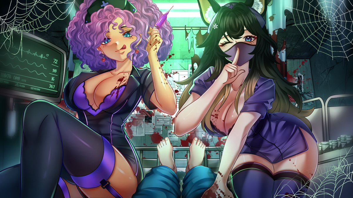 Showann2706's tweet photo. Another Nurse YCH is done 🤗
One more cutie ready to clock in hehe. Thank you so much for commissioning me @Feralyn_vt ❤️
#VGenComm #ArtistOnTwitter #artshare https://t.co/CTMWypJReK
