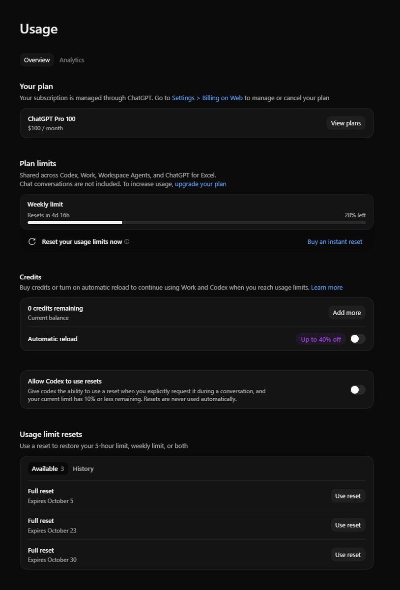 sshayahmet's tweet photo. tried to kill my Pro 100 before the reset expired today.
sol 6.1 ultra and max, side by side. then astra max, astra ultra, fast mode twice. games, blender, app jobs that just sat there for 3 hours.
2 days later I still had 28% left.
hit the reset anyway. it was gonna die tonight 🤣
and people say the limits are the problem.