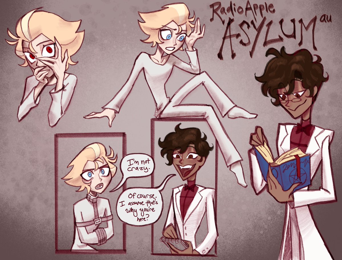 Lightning_42_'s tweet photo. ive had an asylum 📻🍎 au in my head for like months but I now wanna actually flesh it out 

Its SUPER not planned out, I have a couple ideas but if anyone has any I would literally give you all the maple syrup in Canada 
what should I call it🤔 (day 9 btw)
#radioapple #ra!asylum https://t.co/ra0FiYERDi