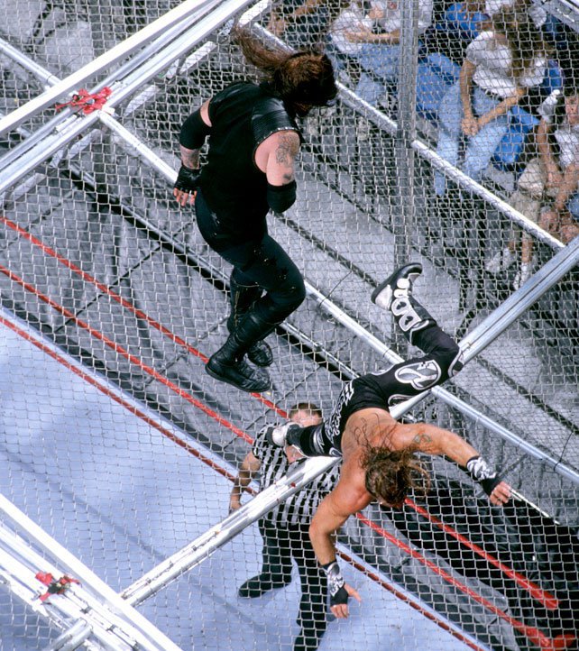 WWFWrestling1's tweet photo. On this day in 1997: The first WWF "Hell in a Cell" match took place at Badd Blood: In Your House 18! #WWF #WWE #Undertaker #ShawnMichaels https://t.co/z8kYA8PBL9