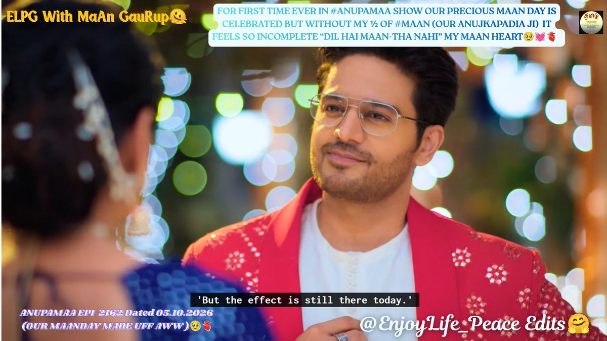 EnjoyLife_Peace's tweet photo. OhMyGod Tday #MaAnDay is More Spl Overwhelmed as Its 1st #MaAnDay with 1stEver #MaAnDay Celebration in #Anupamaa 🥹🥰
WE MAAN YOU FOREVER 😘
EachEvery Our #MaAn #AnujKapadia #Anupama Scenes with Pure Love Deep🫀touching #AnujkiAnu 's #MaAn Emotion Narration of #MaAn 's Eternity💓 https://t.co/hMxIg41rQJ