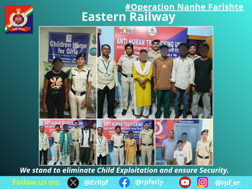 ErRpf's tweet photo. On 04.10.2026, RPF Officials rescued 09 minor boys/girls from different Railway Stations and handed over to District Child Welfare Committee for proper rehabilitation and further legal action.
#OperationNanheFarishte
@RPF_INDIA 
@RailMinIndia 
@BBAIndia https://t.co/2lnqAWKAxI
