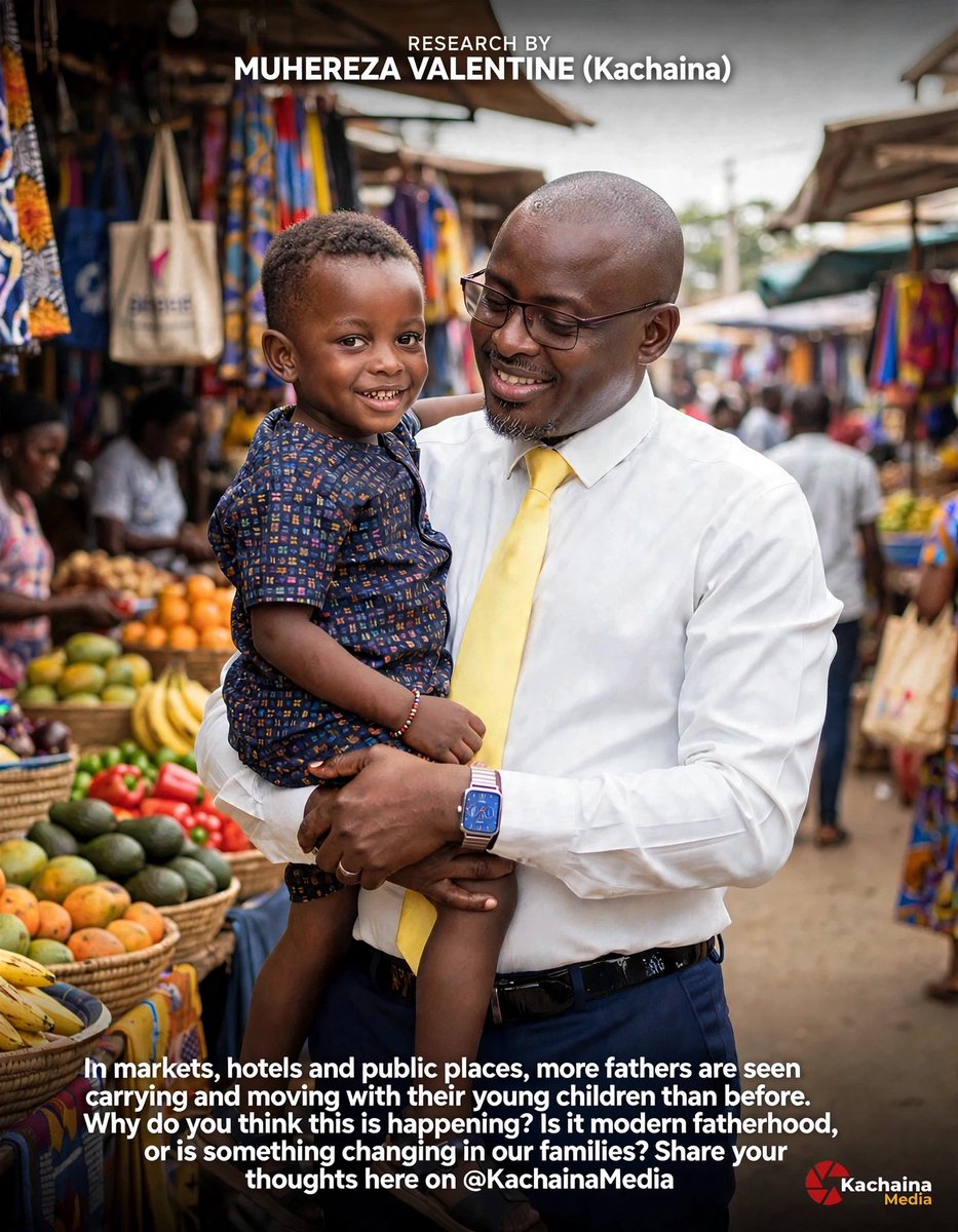 Kachainamedia's tweet photo. "RESEARCH BY KACHAINA.
In markets, hotels and bars, more fathers are seen carrying and moving with their young children than before. Why do you think this is happening? Is it modern fatherhood, or is something changing in our families? Share your thoughts here on @KachainaMedia https://t.co/CfX6yKZpzg