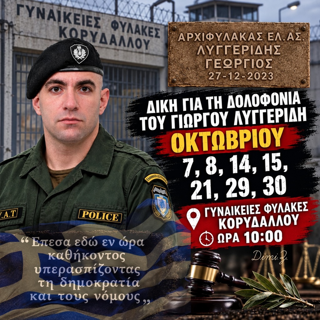 DZachou22011's tweet photo. Επειδή τα επιλεκτικά"ευαίσθητα"  ΜΜΕ ξεχνάνε κάποιες υποθέσεις. 
Οι ημερομηνίες Οκτωβρίου της δίκης για τη δολοφονία του #Λυγγεριδη.Γιατι εμείς δε θα αφήσουμε οι γονείς αυτοί @stratou31 &amp; Σάκης Λυγγερίδης, να νιώθουν μόνοι τους.Θα ήταν καλό όσοι είναι Αθήνα &amp; μπορούν να πάνε εκεί https://t.co/wwVPNE8SPy