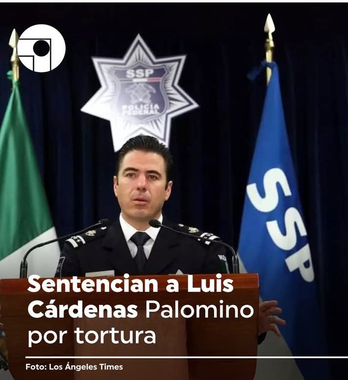 MarySainz004's tweet photo. Atención a medios de comunicación:
Cárdenas Palomino será liberado apartir de las 12 de la noche de este lunes para amanecer martes, 
Termina  condena por tortura a #MarioVallarta y sobrino de #IsraeVallarta 
absurda condena 5 años 3 meses, así la justicia https://t.co/TfccdySPlj