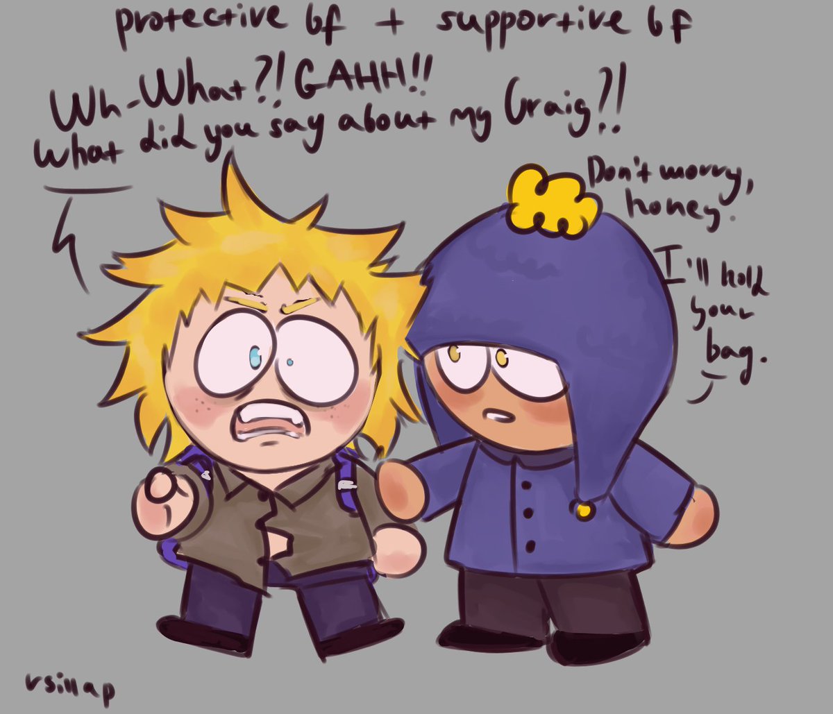 vsillap's tweet photo. tweek and craig 

#southpark
#southparkfanart #creek
#tweek #craig https://t.co/ZRjHpW7opx