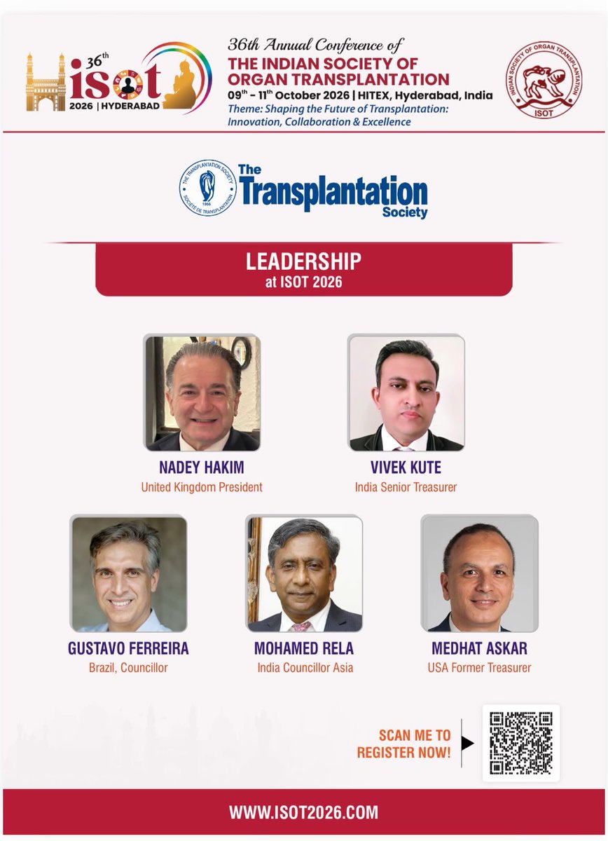 IndiaSoTx's tweet photo. TTS LEADERSHIP at ISOT 2026 Hyderabad @ttsorg @balwani_manish @balwani__manish @SanjayKolte5 @drvivekkute @TransplantJrnl https://t.co/RL0zGhY12s