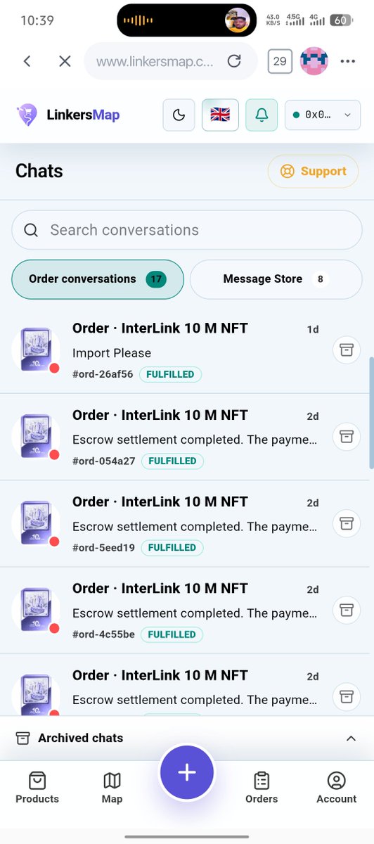 MdMaruf396299's tweet photo. My LinkersMap store is now LIVE! 💜🚀

I recently created my own store on @LinkersMap to buy, sell, and showcase InterLink ecosystem NFTs.

I’m happy to see real activity already happening through my store. 🔥

📦 Multiple 10M NFT orders completed
💬 Active buyer conversations
✅ Orders successfully fulfilled
🏪 Store is LIVE and ready for new orders

For me, this is more than just listing NFTs.

I’m actually using the marketplace, connecting with buyers, completing orders, and building my presence within the InterLink ecosystem.

I’ll keep adding more InterLink NFTs and continue growing my store step by step. 🚀

🌐 LinkersMap: https://t.co/RLd2LXXRRy

🏪 My Store: https://t.co/ows7thjqwv

📩 After placing an order, you can message me on Telegram at @interlink666 for order confirmation or any assistance.

@LinkersMap @Dr_Picoin @ArifAhmedITL @inter_link @kv_interlink @reina_itl

#LinkersMap #InterLink #ITL #ITLG #NFT #LMP