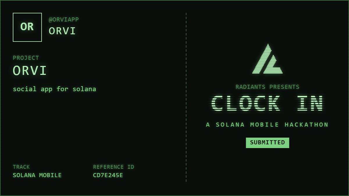 Orviapp's tweet photo. @RadiantsDAO CLOCKED IN https://t.co/bi7PpA9fk9