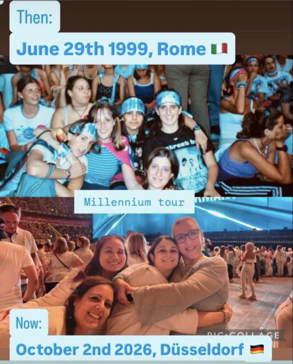 AlexSeiya_'s tweet photo. Extremely lucky to be able to share this… #Intothemillennium in 1999 and #IntothemillenniumHomecoming in 2026. Different friends but I’m still here! #FanForLife @backstreetboys @nickcarter @kevinrichardson @howied @ItsAJMcLean thank you for being the soundtrack of my life! https://t.co/PJrkz1ws11