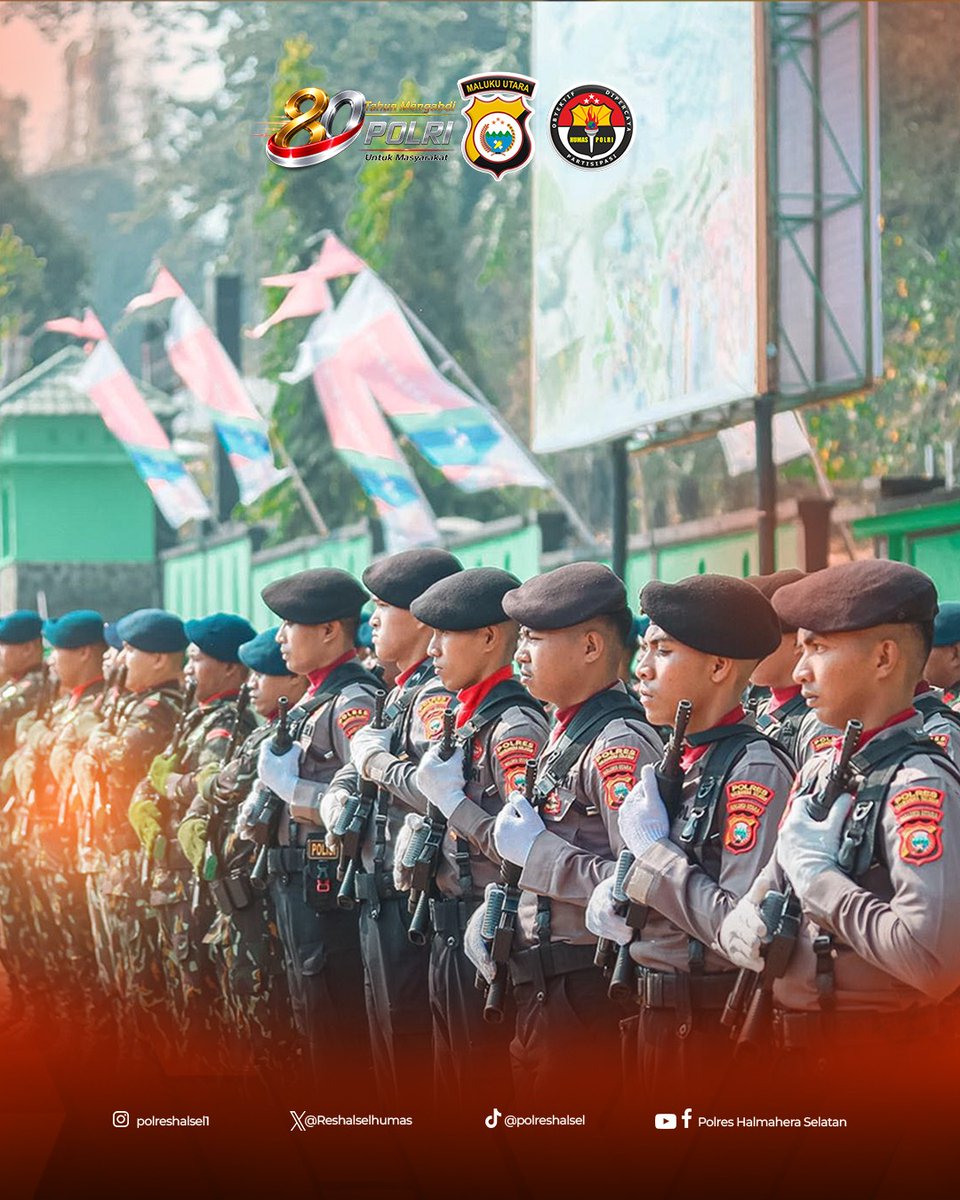Reshalselhumas's tweet photo. Kapolres Halmahera Selatan AKBP Hendra Gunawan, S.H., S.I.K., M.M., menghadiri Upacara Peringatan HUT ke-81 Tentara Nasional Indonesia (TNI) yang digelar di Lapangan Makodim 1509 Labuha, Kabupaten Halmahera Selatan. https://t.co/Bvd8wIScUl