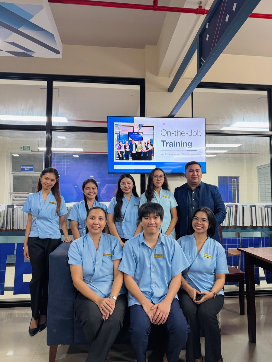 alvaro2989's tweet photo. Not my BLIS babies anymore. Watching them in their OJT uniforms made me emotional. It feels like yesterday they were my little BLIS babies, and now they’re becoming young professionals. So proud of you. https://t.co/SNJz49OFUB