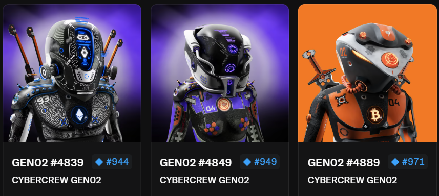 CYBERCREWNFT's tweet photo. Rehoming 3 GEN02s to 3 lucky people.

1. Tag 1 person and tell them you're thankful for them.
2. Like.
3. Repost.
4. Follow @CYBERCREWNFT 

23 hours for random draw. https://t.co/ZDWjf8VDik