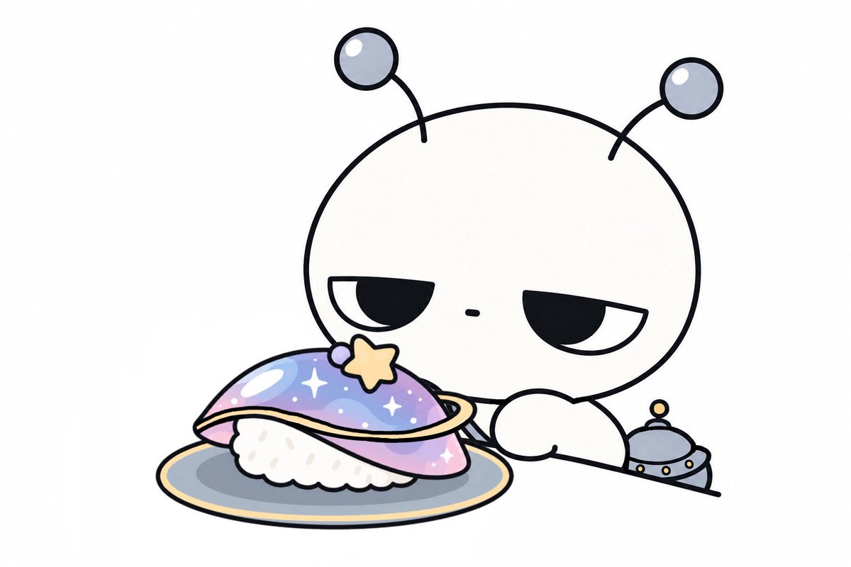 apo999llo's tweet photo. きらきら宇宙寿司〜🍣✨ https://t.co/dGBSw4YKji