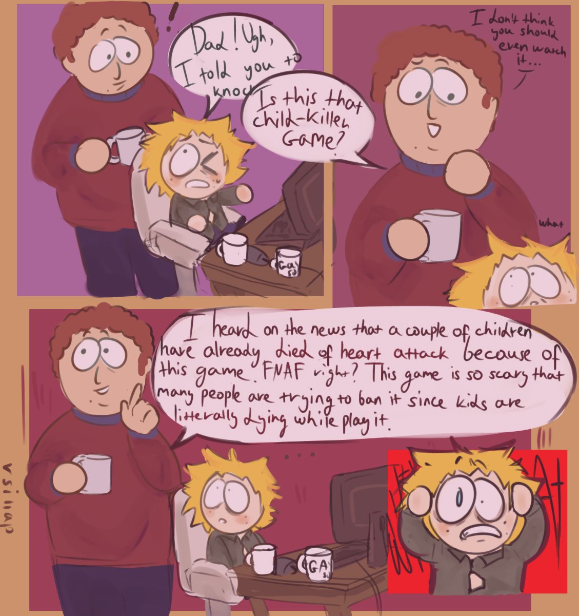 vsillap's tweet photo. tweek and fnaf

#southpark
#southparkfanart https://t.co/hOtgrCFgFE