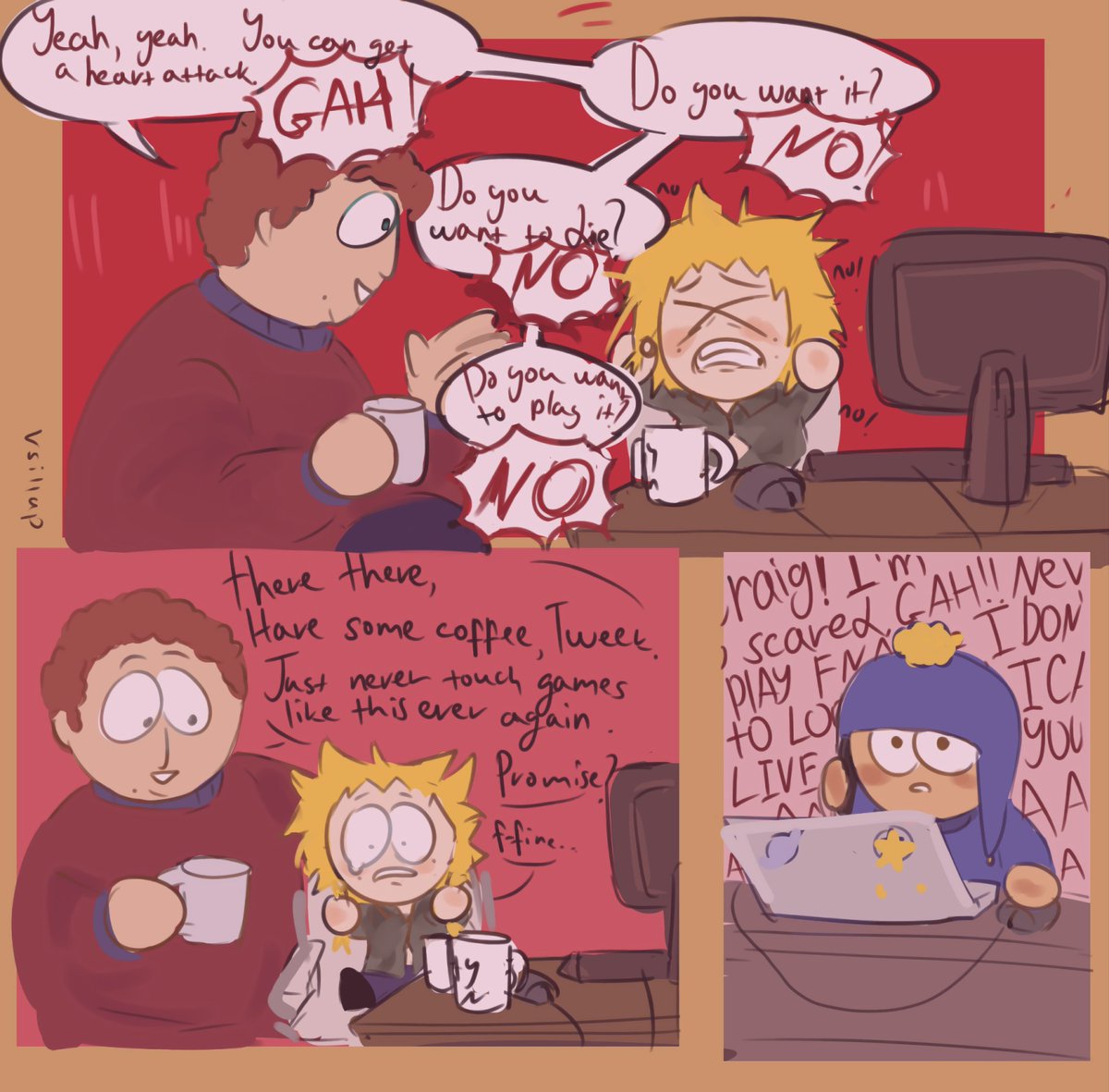 vsillap's tweet photo. tweek and fnaf

#southpark
#southparkfanart https://t.co/hOtgrCFgFE