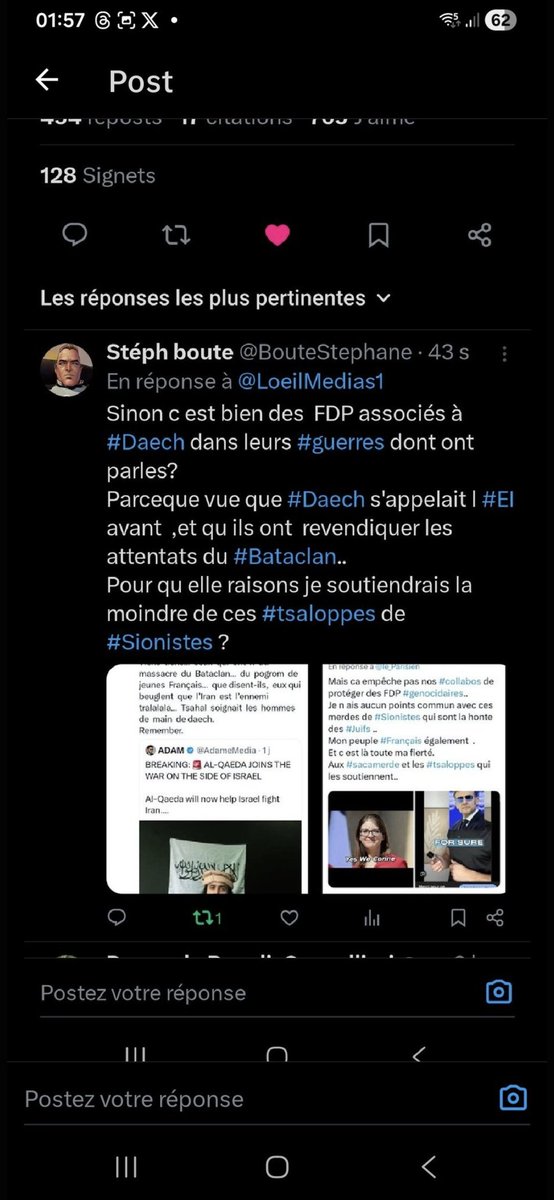 BouteStephane's tweet photo. @denkinte_2 Un #Sionistes est une saloperie par définition..
Quelque soit le partis que ce #sayanim ais décidé de pourrir..
Des pros #genocidaires de #droite ,de #gauche, #écologistes ..
Et pourquoi pas des #nazis #communistes aussi ? https://t.co/30pGVtG6Gj