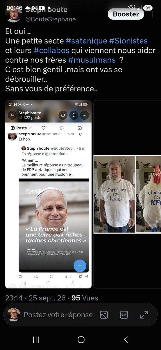 BouteStephane's tweet photo. @denkinte_2 Un #Sionistes est une saloperie par définition..
Quelque soit le partis que ce #sayanim ais décidé de pourrir..
Des pros #genocidaires de #droite ,de #gauche, #écologistes ..
Et pourquoi pas des #nazis #communistes aussi ? https://t.co/30pGVtG6Gj