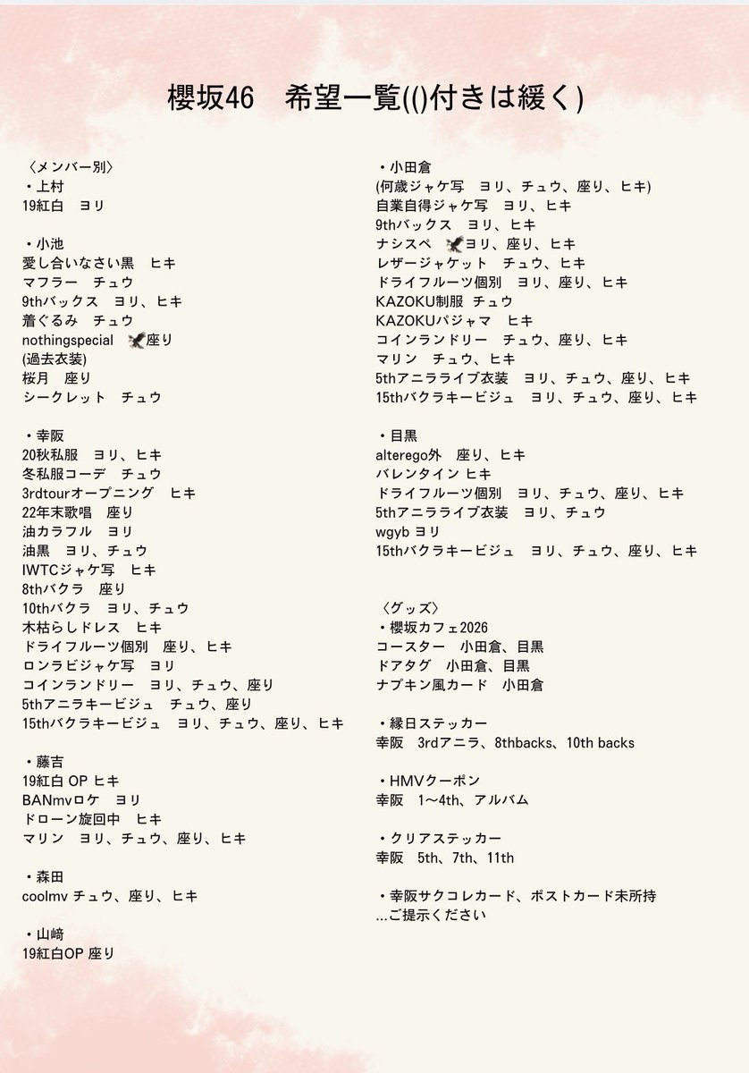 temariri_1219's tweet photo. 櫻坂　生写真　トレ

【求】画像1
上村小池幸阪藤吉森田山﨑小田倉目黒

【譲】画像2

＊郵送同日発送>アニラ1日目

お気軽にご提案お願いします🙇🏻‍♀️ https://t.co/Lc5fdbY4xd