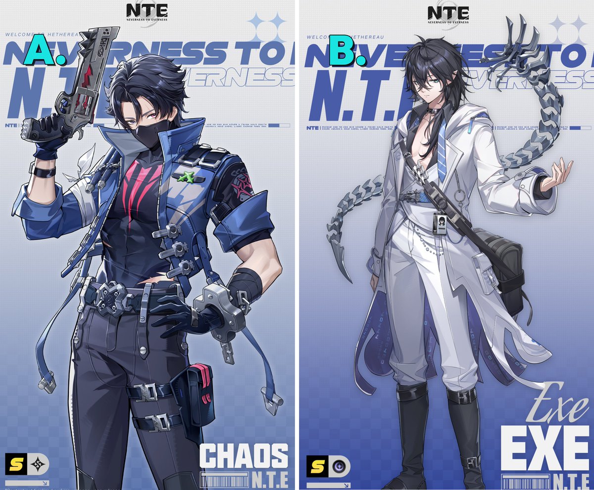 nte_update's tweet photo. Who is the real Chaos?

Options — 
A or B

Choose wisely
#NTE https://t.co/GNTB1ZGusB
