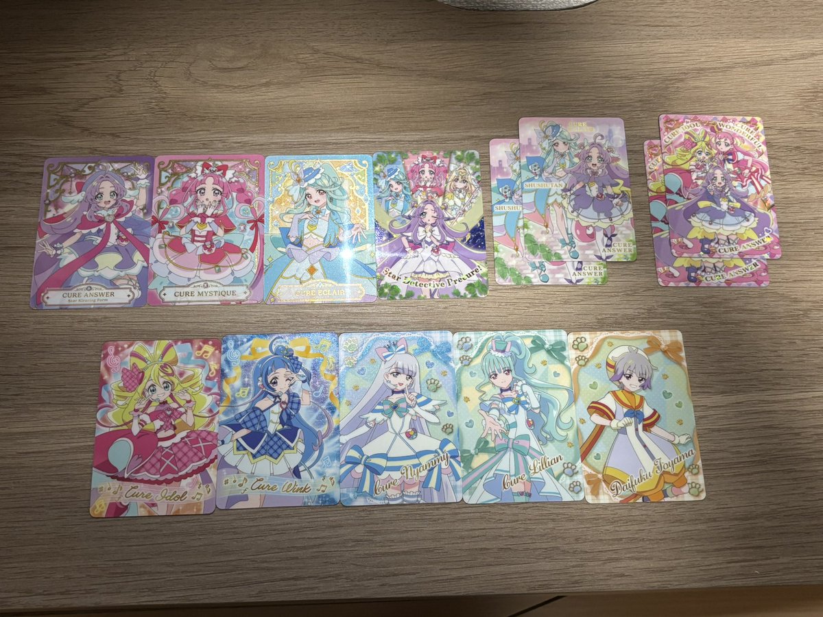 WkrGu's tweet photo. 【交換】名探偵プリキュア たんプリ キラキラカードグミ

【譲】画像1枚目
【求】画像2枚目の🟥赤枠

郵送にて対応します。
コンプ目的です。
まとめて交換していただける方優先いたします。
検索からもお声かけください！ https://t.co/H8UdonTmiH