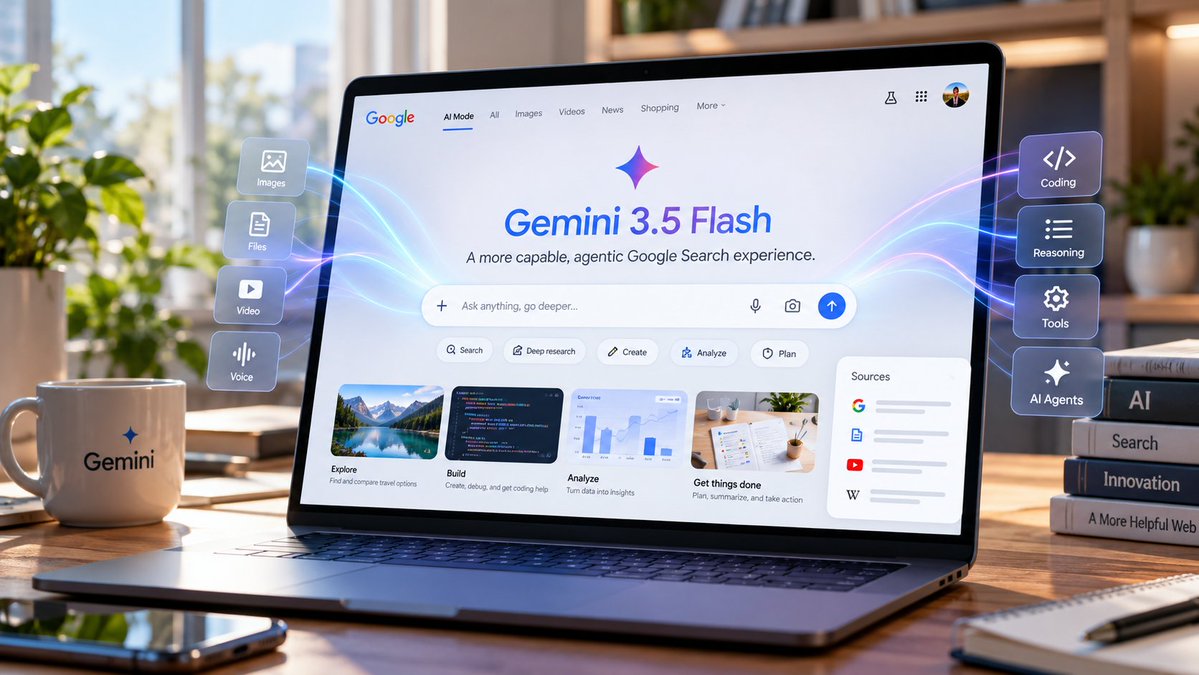 itphobia's tweet photo. Google Search is becoming more than a list of links.
Gemini 3.5 Flash brings stronger reasoning, multimodal understanding, coding and more.
But what does that actually change?
We explain it 👇
https://t.co/hln1x3gddp
#Gemini35Flash #GoogleAI #AIMode #AI #AIAgents https://t.co/cI7FITv1AY