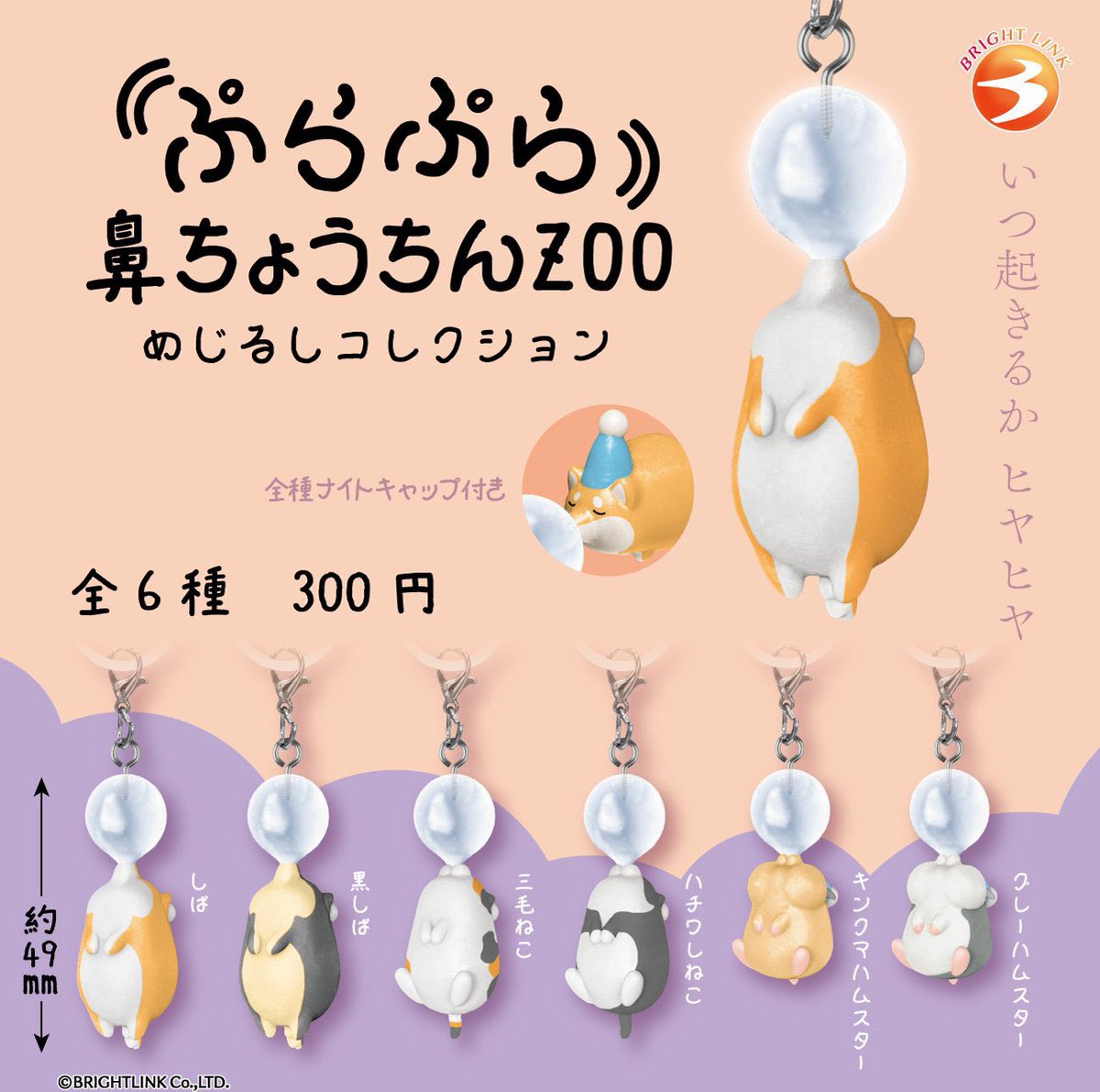 japancapsuletoy's tweet photo. 【ぷらぷら鼻ちょうちんZOO めじるしコレクション】 
1月発売のガチャガチャ。 
https://t.co/Wy8op2aMIO #pr https://t.co/163gf5sEM3