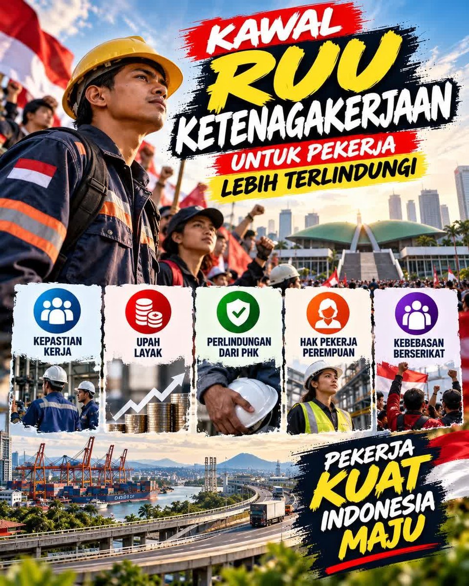 Kirei996's tweet photo. Kawal RUU Ketenagakerjaan! Pekerja lebih terlindungi, Indonesia makin maju! https://t.co/hQglEqEkmX
