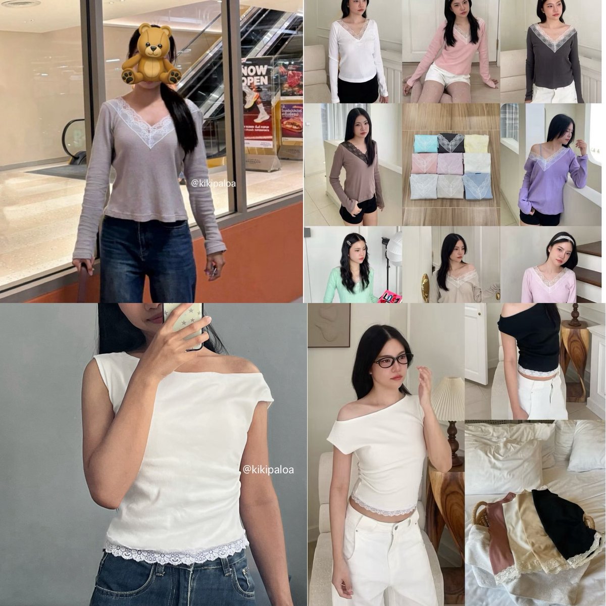 kikipaloa's tweet photo. 💌: เสื้อคอวีดีเทลลูกไม้ 213 บาท
https://t.co/H6vWx8ZCe5

💌: เสื้อปาดไหล่ จีบข้าง 194 บาท
https://t.co/DaDHEdQnuy

💌: กระโปรงทรงก้างปลา ดีเทลลูกไม้ 200+
https://t.co/K83wkRZhEs https://t.co/4sEJnP4j7M