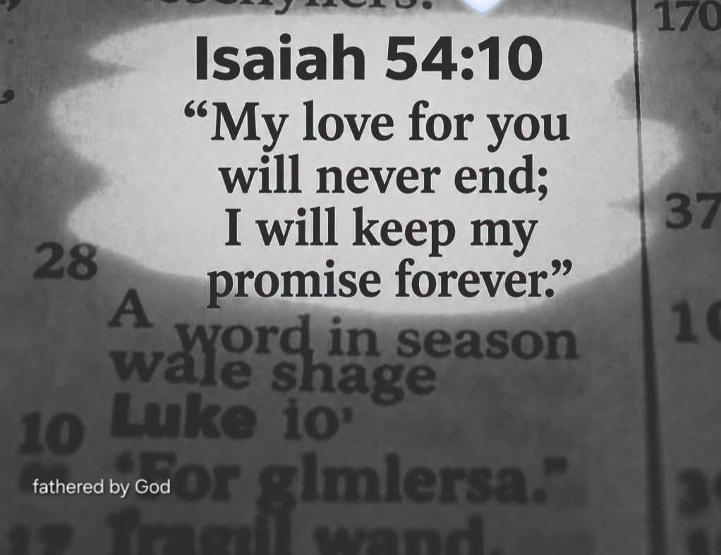 tweetsverses's tweet photo. Gods love will never end
Isaiah 54:10 https://t.co/UtfSEW5a52
