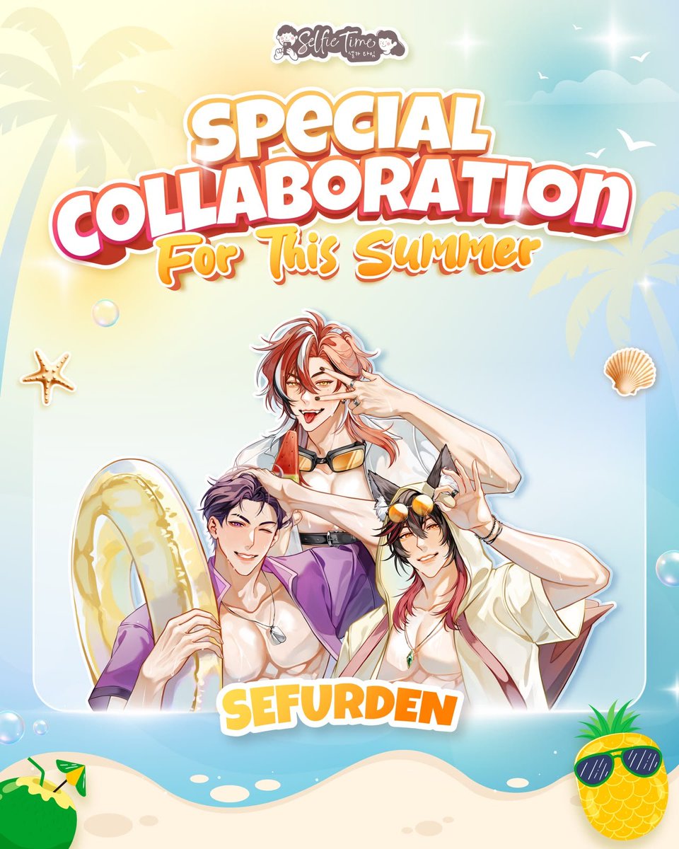 selfietimeid's tweet photo. Let us introduce you to our special partner for this summer's collaboration 💜🧡❤️
SeFurDen @MikazukiArion @gingehenna @HarrisCainee 🌒🍷⛓️
A beautiful summer isn’t over yet!
Stay tuned for more updates~
#SelfieTimeID #SelfieTimexSeFurDen #Summer https://t.co/iWWt9vlVnL