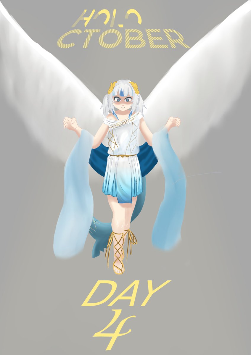 BlnqDRW's tweet photo. Like an angel...
#gawrt #holoctober DAY 4 https://t.co/necTdIn9bS