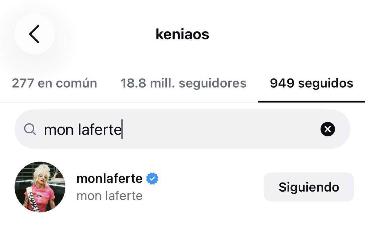 g0od_boy3's tweet photo. Mon Laferte y Kenia Os se empezaron a seguir en Instagram!

Paz 🤝🏻 https://t.co/hWDtFlCJbe