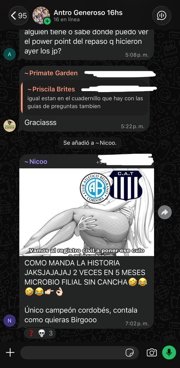 Expefutbol's tweet photo. jakajsk estoy llorando, un hincha de Belgrano se metió en todos los grupos de su facultad que pudo para poner el mismo mensaje https://t.co/kzgs8PEBlW