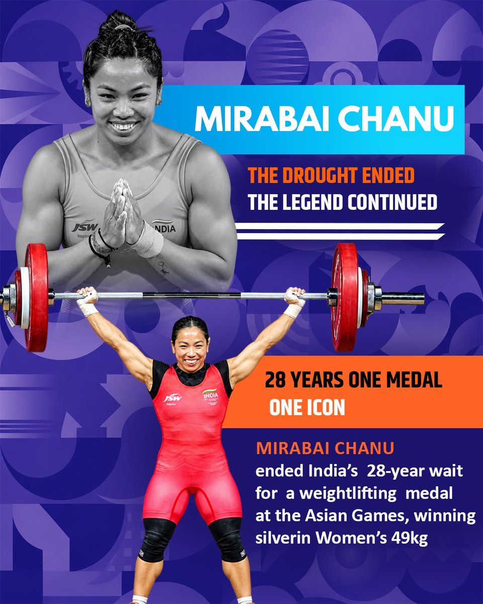 CBCNanded's tweet photo. The wait was finally over, and Mirabai Chanu was the one to end it! Her silver in Women’s 49kg
had added another legendary chapter to Indian weightlifting. 💪
#BharatKiChampions https://t.co/ydEUPh7kZO