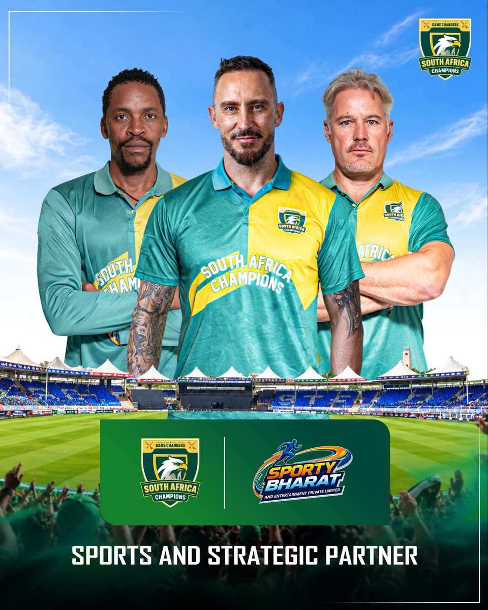 GCSAchampion's tweet photo. Welcome on board Sporty Bharat 🤝

#southafricachampions #gamechangersfzco #wcl2026 https://t.co/ImXmNWhzdU