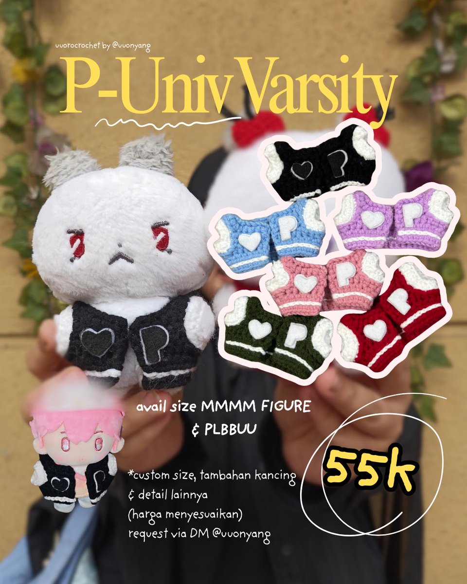 uuonyang's tweet photo. ✨UUOROCROCHET✨
Open PO 5 okt sampai 14 okt 2026

Catalog cek bio atau https://t.co/cXZ5eXdD58
Bisa custom sesuai yang kamu mau via DM (mention after DM)
#warungplave #customcrochet #wtsdollschlotes https://t.co/fULq02Gu3p