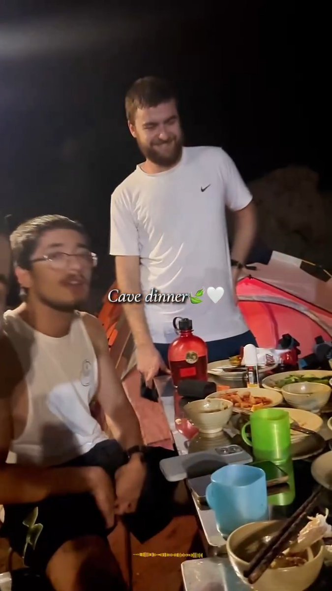 nadieude's tweet photo. Kling Cave tonight: good food, tents, endless laughter, and friends from around the world. No frills, just genuine smiles, carefree moments, and the best kind of adventure with Arem Adventure. https://t.co/sZlxCtS9bt