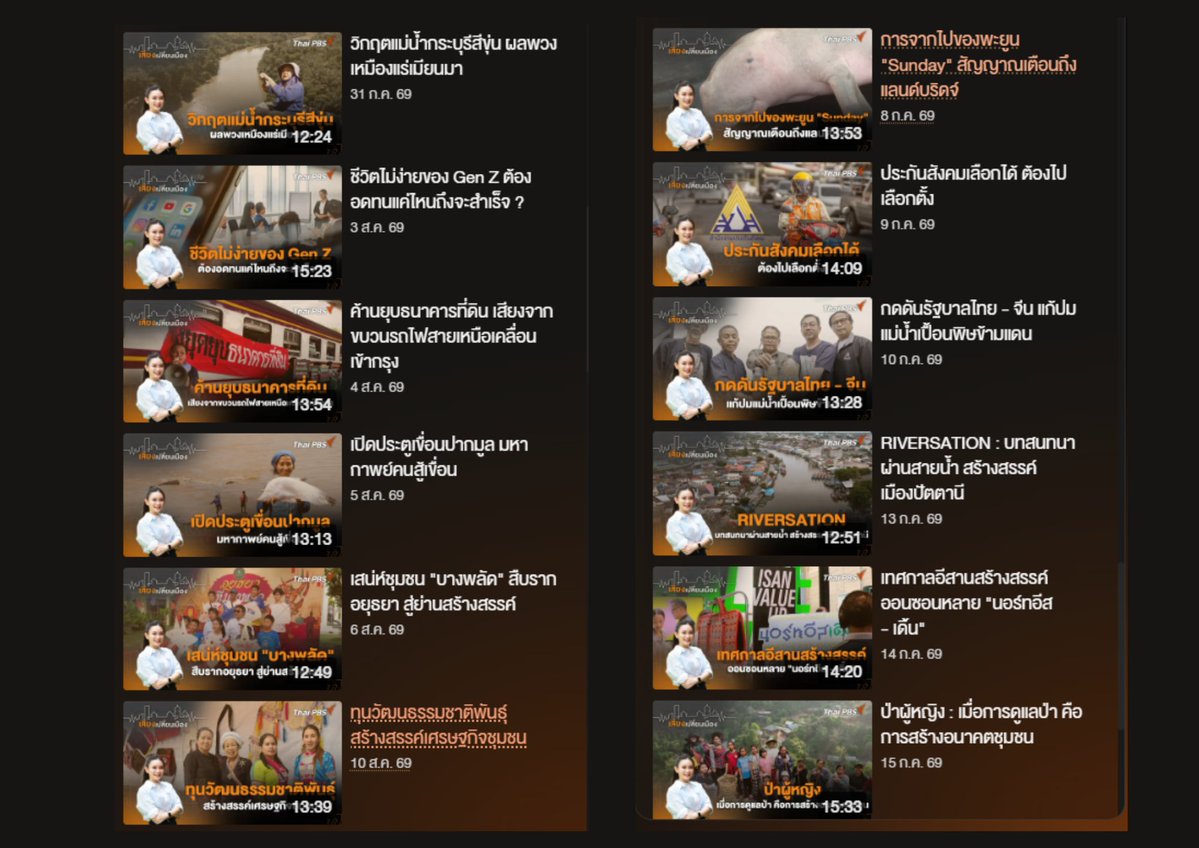 scopi_no's tweet photo. Thaipbs ทำข่าวเพื่อสังคม มาตลอดจริงๆ เป็นกระบอกเสียงให้ประชาชน คนตัวเล็ก ช่วยเหลือสังคมมาตลอด ทำข่าวหลายเรื่อง

- ไฟไหม้ อาสาดับไฟป่า 
- สินค้าเกษตรไทยไร้อำนาจต่อรองกับจีน
- ร่างอากาศสะอาด 
 - เจาะลึกแม่น้ำปนเปื้อน จากพม่า (ทำมานานแล้ว ทำบ่อย)
- ปลาหมอคางดำ (ทำข่าวบ่อยมาก)
- ค้านยุบธนาคารที่ดิน เป็นข่าวตั้งแต่ 4 ส.ค. แต่เงียบ 
- ทำข่าว หยุด #UPOV1991 ช่วยเกษตรไทย เป็ข่าวตั้งแต่ 15 ก.ย. แต่เงียบ เพิ่งมารู้กันช่วงน้ำท่วม กทม. 

นั่นก็คือรายการหนึ่งน่ะ แต่ก็ยังมีอีก ถ้าเป็นรัฐบาลเลวๆ ก็ไม่ชอบแหละ สื่ออิสระสาธาณะ ควบคุมไม่ได้ 
#thaipbs #savethaipbs