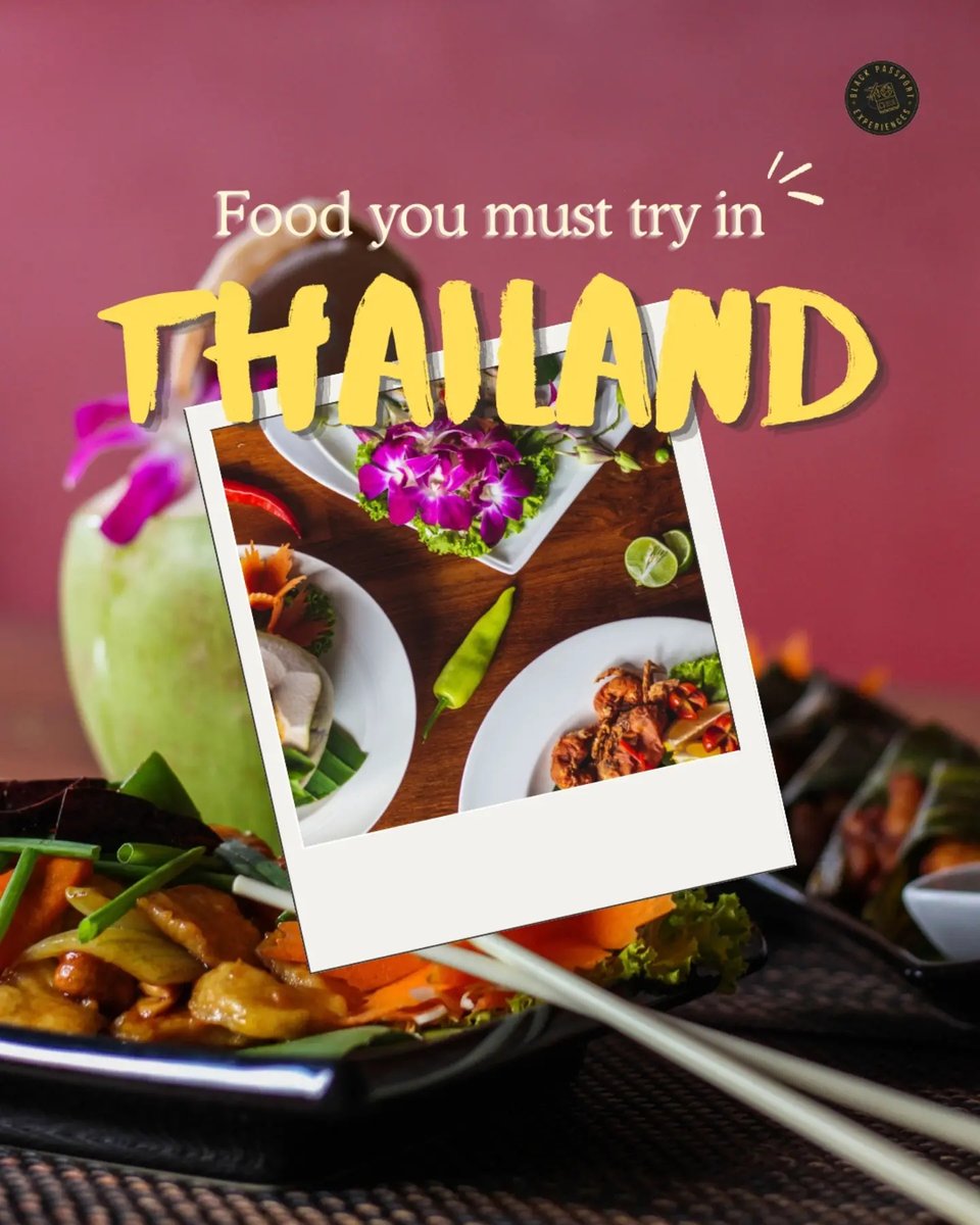Kukt25's tweet photo. Thailand is many things, but its food is reason enough to visit. Planning a trip? Save this list of must-try dishes and experience Thailand one bite at a time with Black Passport. https://t.co/46ayg4dcwn